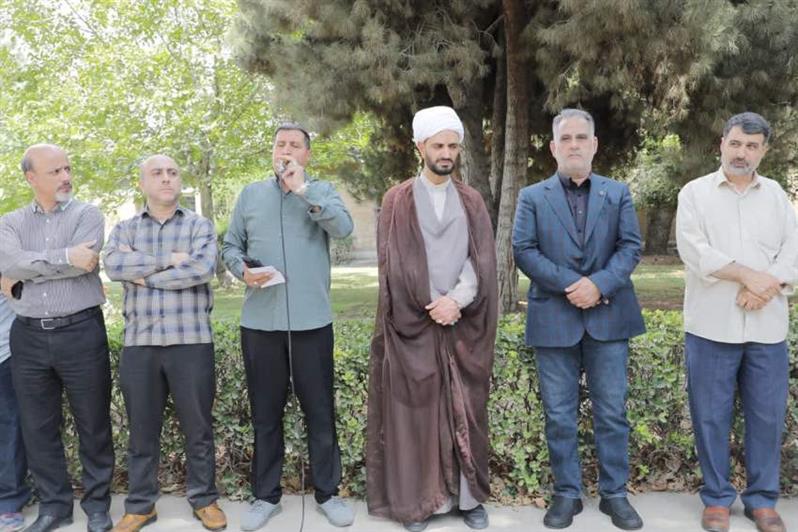 آیین بدرقه موكب علمدار كربلا از موسسه تحقیقات نهال و بذر استان البرز به نجف اشرف؛